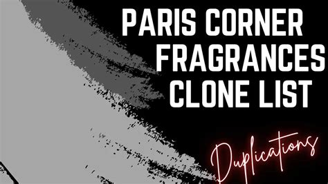 paris corner clone scents